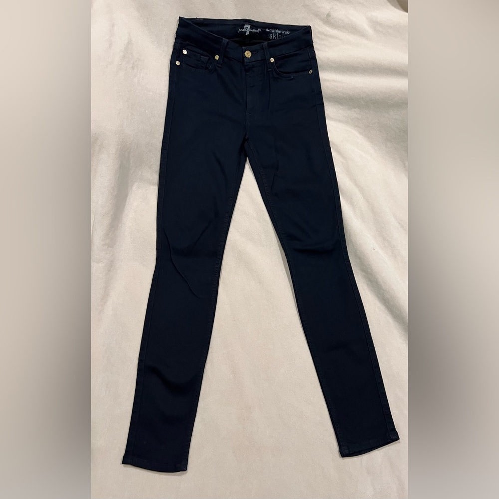 7 For All Mankind Mid Rise Ankle Skinny Jeans; Size 27